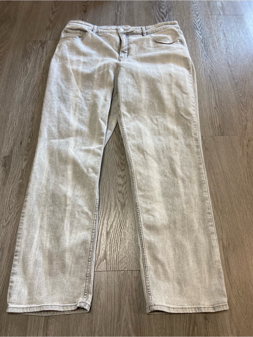 Grey Wash Straight Leg Jeans